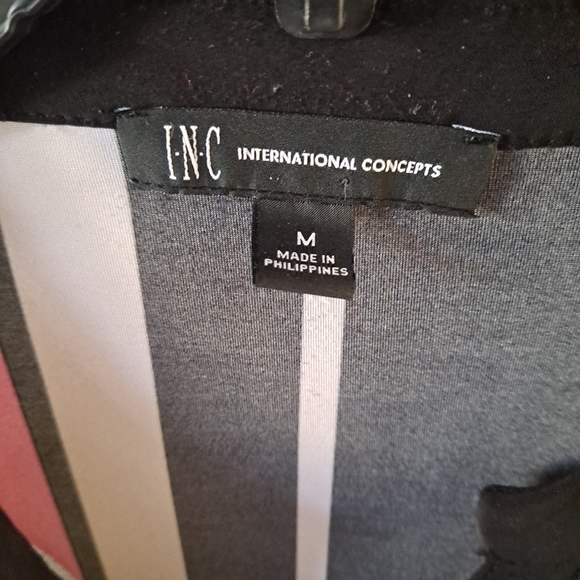 International Concepts Pink and black striped blouse - Picture 4 of 5